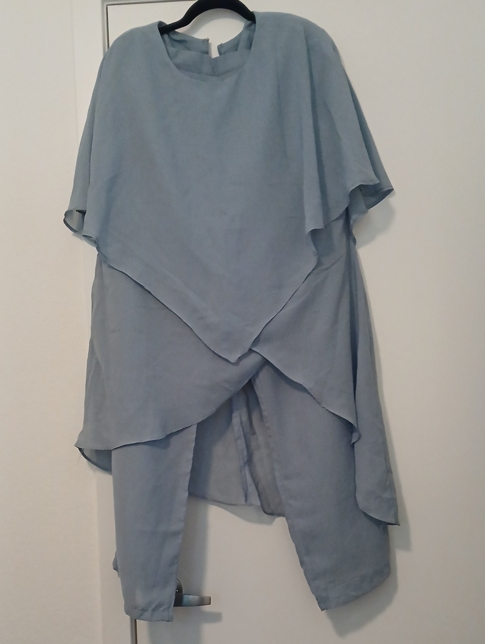 WEDDING BELLES NEW YORK Light Blue Wide Leg Jumpsuit